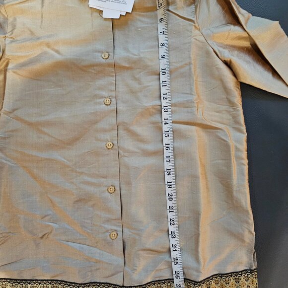 Vintage Silk Lore Beige Blouse Set - Picture 9 of 12